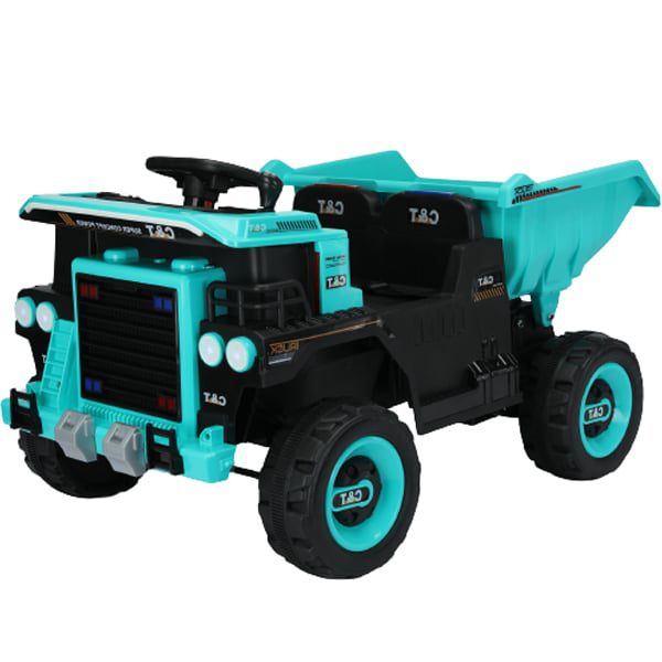 Basculanta electrica Kinderauto BJDQ818 120W 12V pentru 2 copii culoare Turquoise