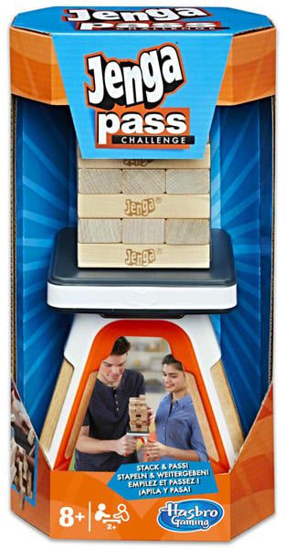 Joc Jenga Pass Challenge cu Platforma si Manere pentru Testarea Echilibrului