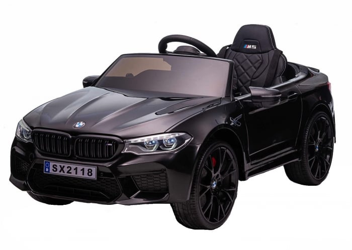 Masinuta electrica Bmw M5 Competition 12V 90W roti moi scaun tapitat rosie