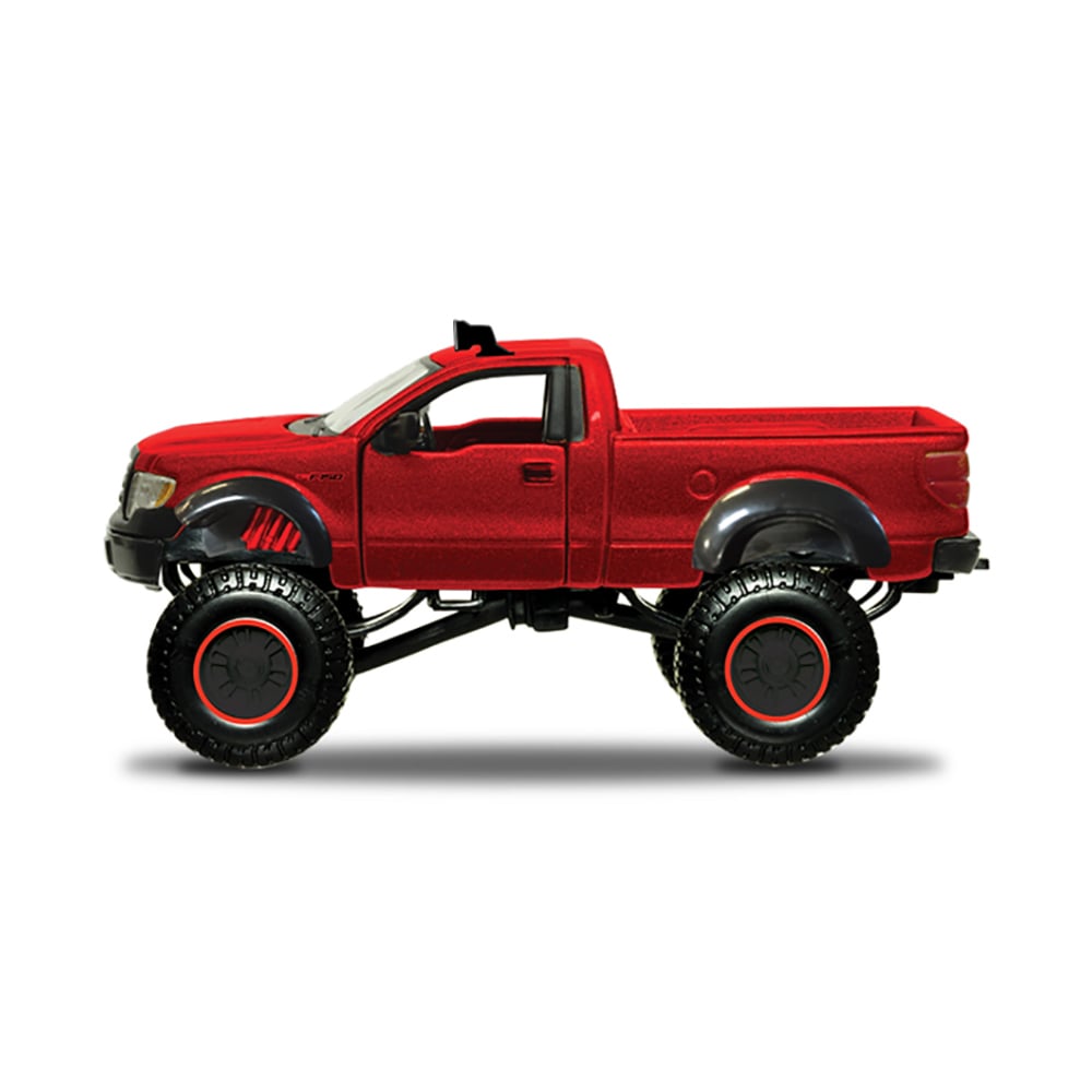 Masinuta metalica Maisto 4x4 Rebels 11cm sasiu ridicat Visiniu