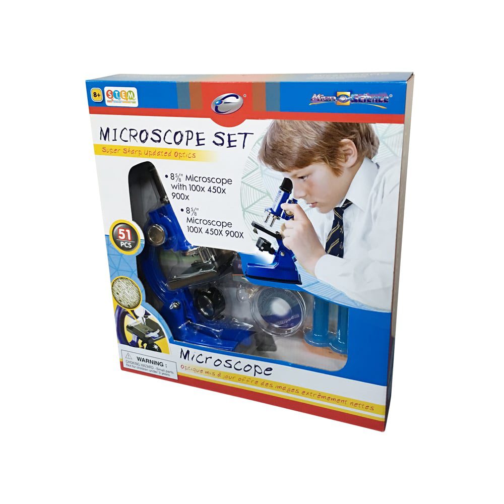 Microscop Eastcolight Set 100-450-900X cu 51 Accesorii pentru Copii