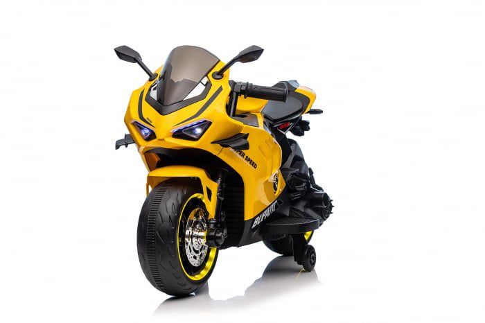 Motocicleta electrica Kinderauto BDQ888 70W 12V roti moi Eva Bluetooth acceleratie manuala galben