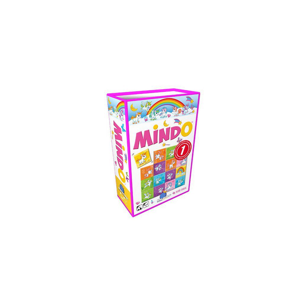 Puzzle Lemn Educativ Mindo Unicorn Blue Orange - Gandire Logica Copii