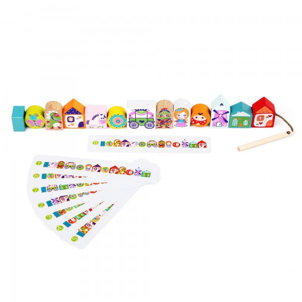 Set Jucarie Educativa Lemn Natural 6 Personaje