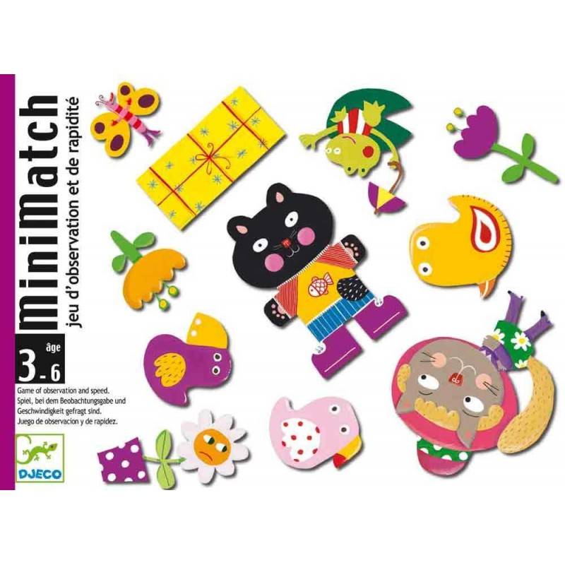 Joc Educativ Djeco MiniMatch - Dezvolta Observatia Memoria Conversatia Copii