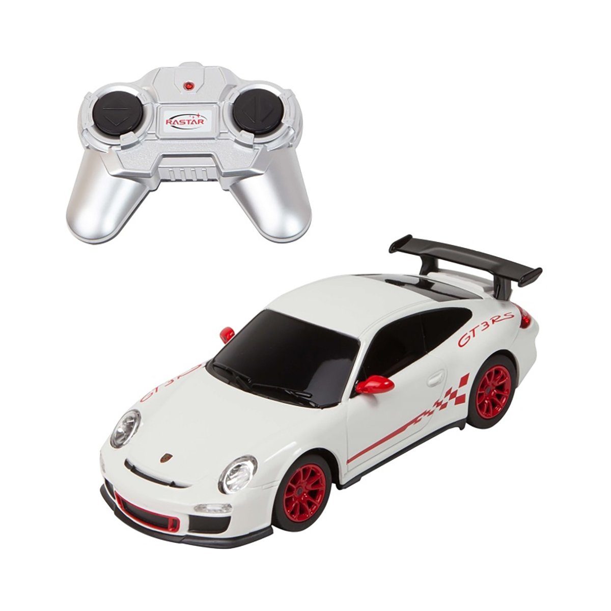 Masina Telecomanda Rastar Porsche GT3 RS S 1:24 Metalica Alb