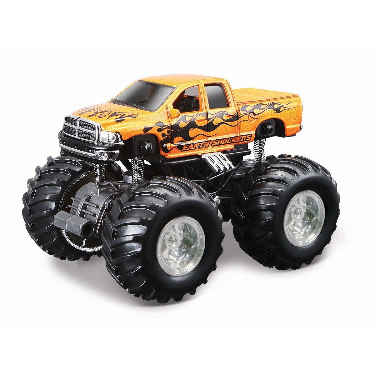 Masina de curse Maisto Earth Shockers roti gigant portocaliu