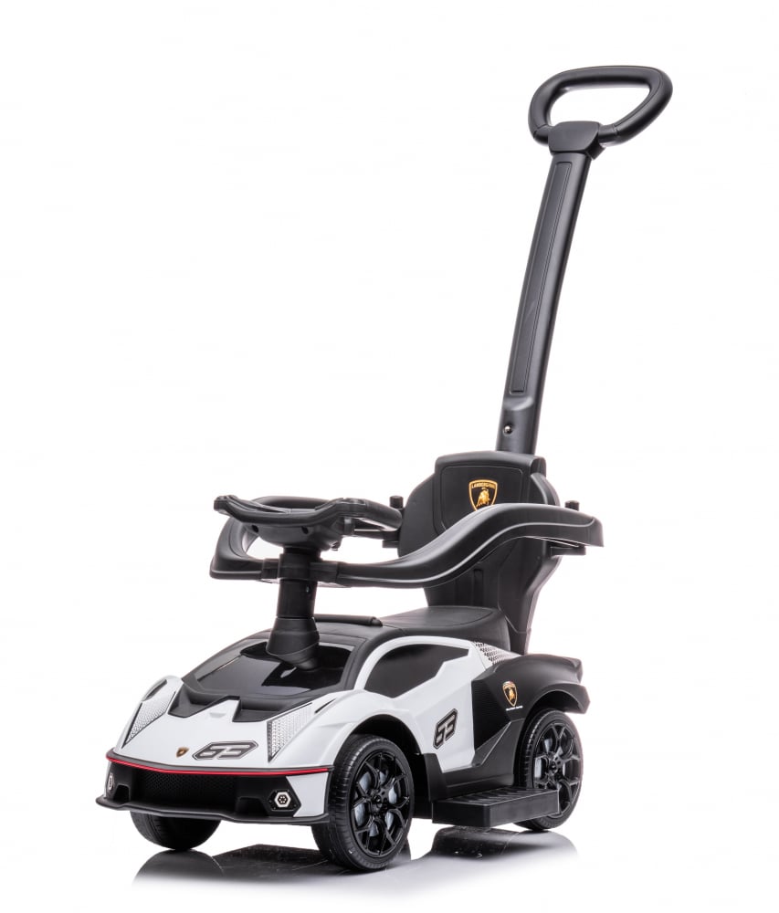 Masinuta Lamborghini Essenza SCV12 Alb 2in1 copii 1-3 ani protectie 100%