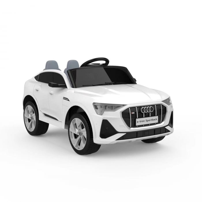 Masinuta electrica Audi E-Tron Sportback copii 2-6 ani design autentic alb