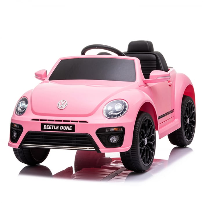 Masinuta electrica VW Beetle Dune 60W 12V BT amortizoare roz