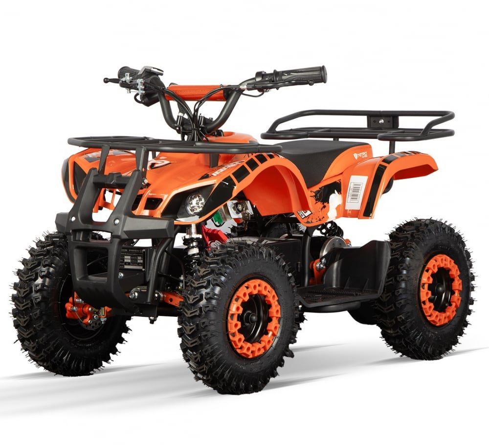 Mini Atv electric copii Nitro Torino Quad 1000W 36V anvelope zapada portocaliu
