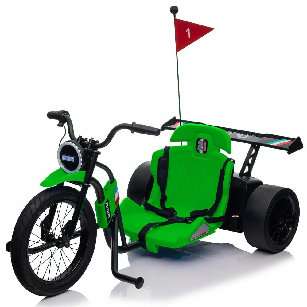 Motocicleta Kinderauto Drift-Trike 2x250W 24V 10Ah Copii 5-12 Ani Verde
