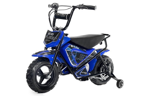 Motocicleta electrica Nitro Eco Flee 300W 24V cu roti ajutatoare pentru copii