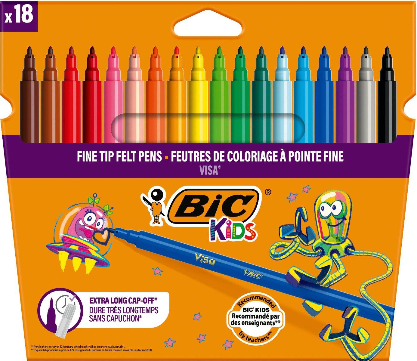 Set carioci lavabile Bic Kids Visa P18