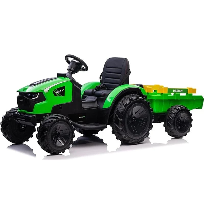 Tractoras electric Kinderauto 720-T 90W 12V 10Ah cu remorca si telecomanda
