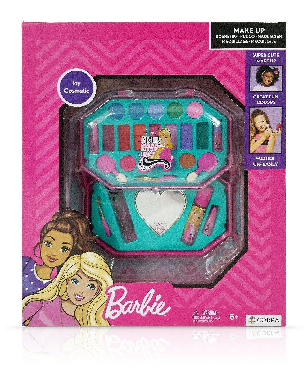 Trusa Makeup Barbie Octogonala 2 Niveluri Cu Fard