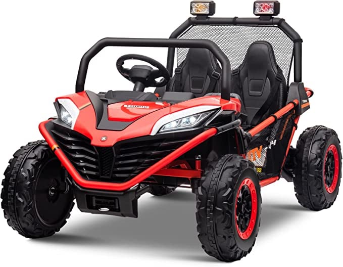 Utv Electric Kinderauto Dune-Buggy 300W 24V pentru 2 Copii Roti MoI Rosie Premium