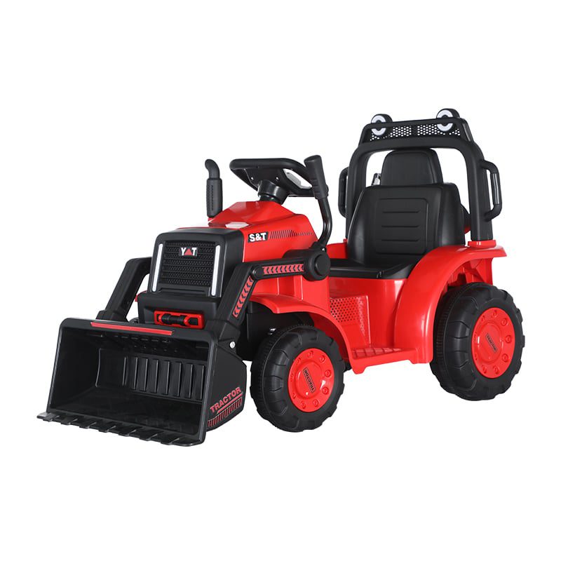 Excavator electric Kinderauto BJYT1066 60W 6V rosu cu telecomanda pentru copii